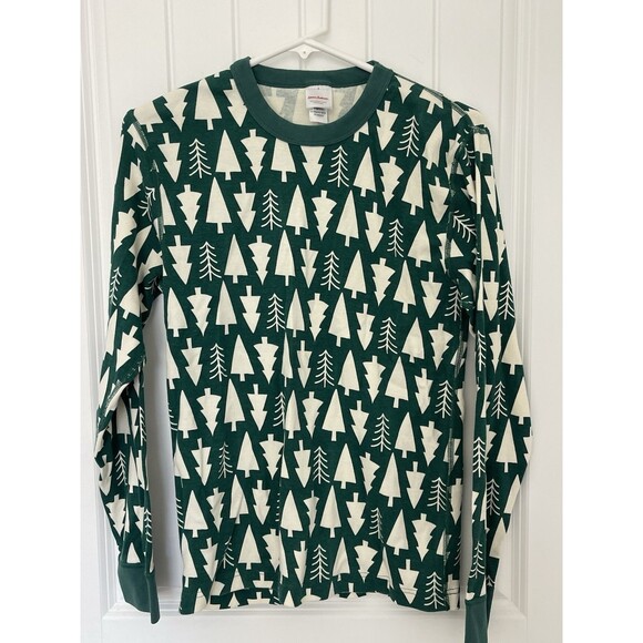 Hanna Anderson Organic Cotton Christmas Trees Pajama Top Unisex Size S MSRP $52 - Picture 1 of 7